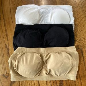 Women bandeau bra padded strapless bralette bra seamless bandeau tube top bra